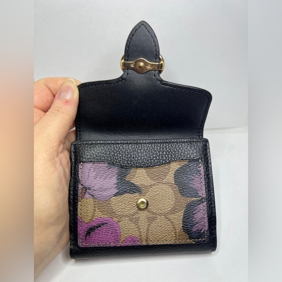 Coach Georgie Small Wallet In Signature Canvas With Kaffe Fassett Print - Picture 5 of 10